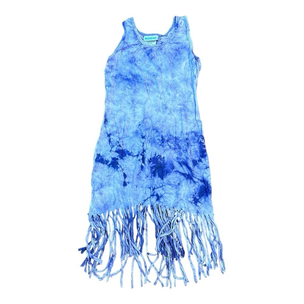 InGear Blue Tie Dye Dress with Fringe‎